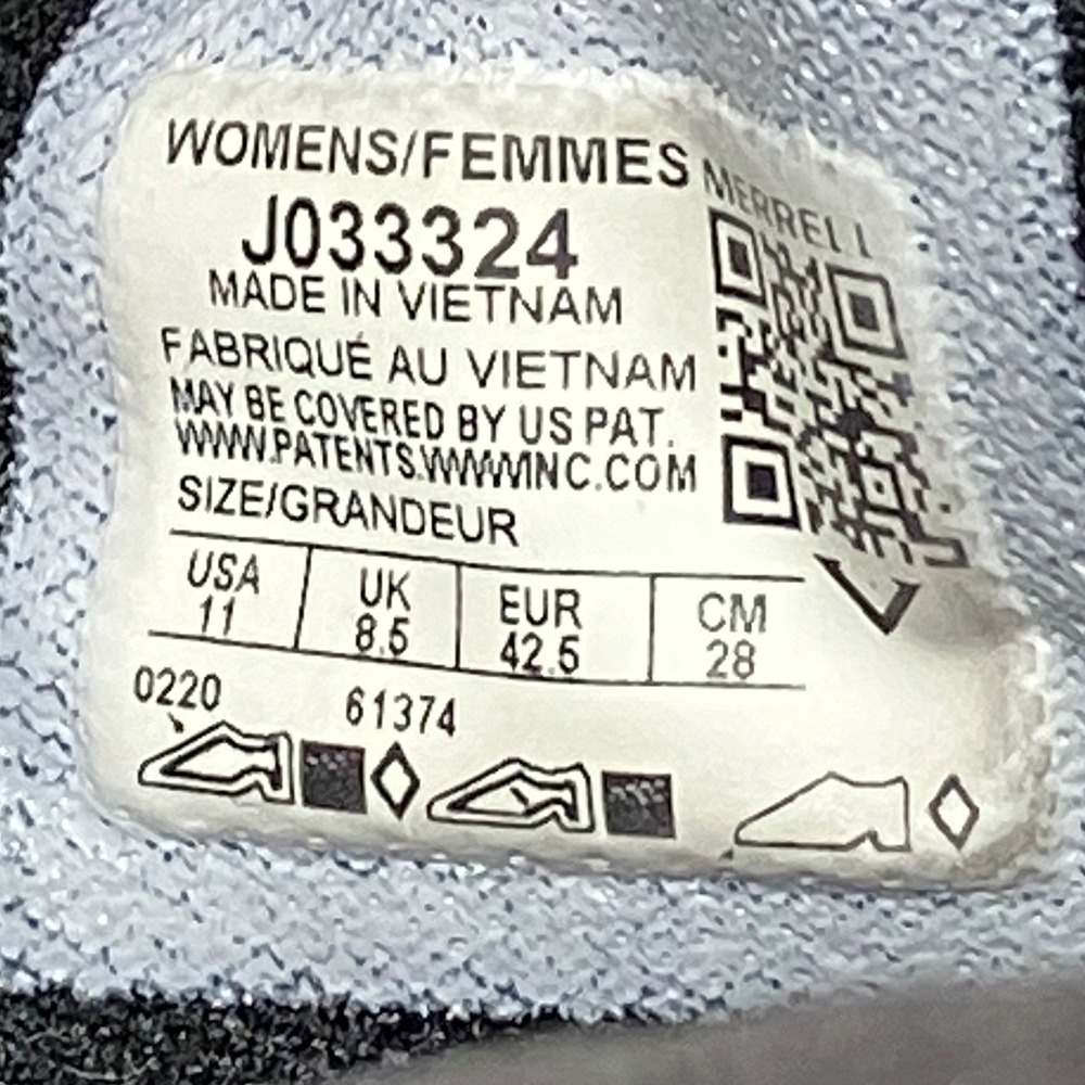Merrell Bravada Womens Hiking Shoes Grey Black Mint J033324 Size 11 - Picture 7 of 7